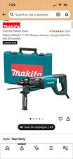 Makita HR2641 AVT Rotary Hammer Electric SDS-Plus D-Handle Tool Only with Case
