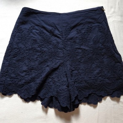 Draper James RSVP Navy Blue Eyepet Shorts Women's Size 12