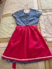 Vintage Girls Authentic German Dress, Apron Size 7 yrs or Small Oktoberfest