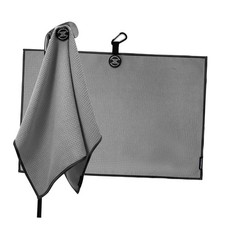 Magnetic Golf Towel with Clip - Industrial Strength Magnet for Grey 24" 16"