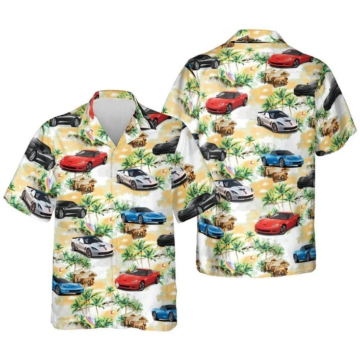 Chevrolet Corvette (C6) Hawaiian Shirt, Hawaiian shirt for men