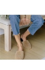 Jenni Kayne Shearling Mule Natural Color, size 40 US 9 