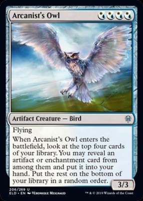 Arcanist's Owl - ELD MTG - Light Play