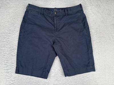 Polo Ralph Lauren Shorts Womens10 Blue Chino Flat Front Logo Casual Summer 32x11