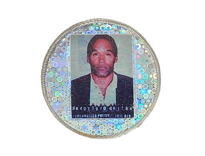 #ad #ad OJ Simpson In The Slammer Pog Vintage Toys 1990s Plastic Mug shot 1 5 8quot; $14.99
