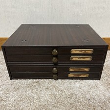 Antique Vintage ELGIN Illinois HAMILTON Waltham Watch Repair Parts Drawer x4 VG