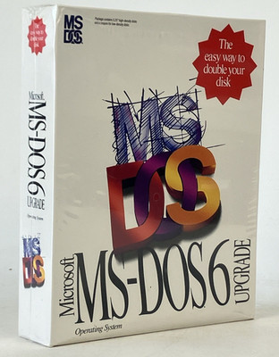 SEALED Microsoft MS DOS 6 Upgrade 5.25 Floppy Disc Operating System BRAND NEW