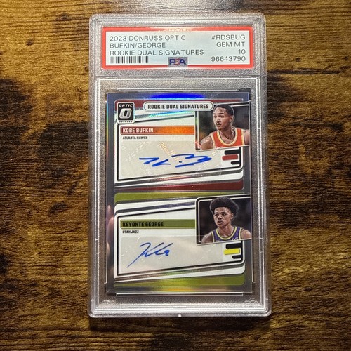 2023 PANINI DONRUSS OPTIC KEYONTE GEORGE KOBE BUFKIN DUAL AUTO ROOKIE /25 PSA 10