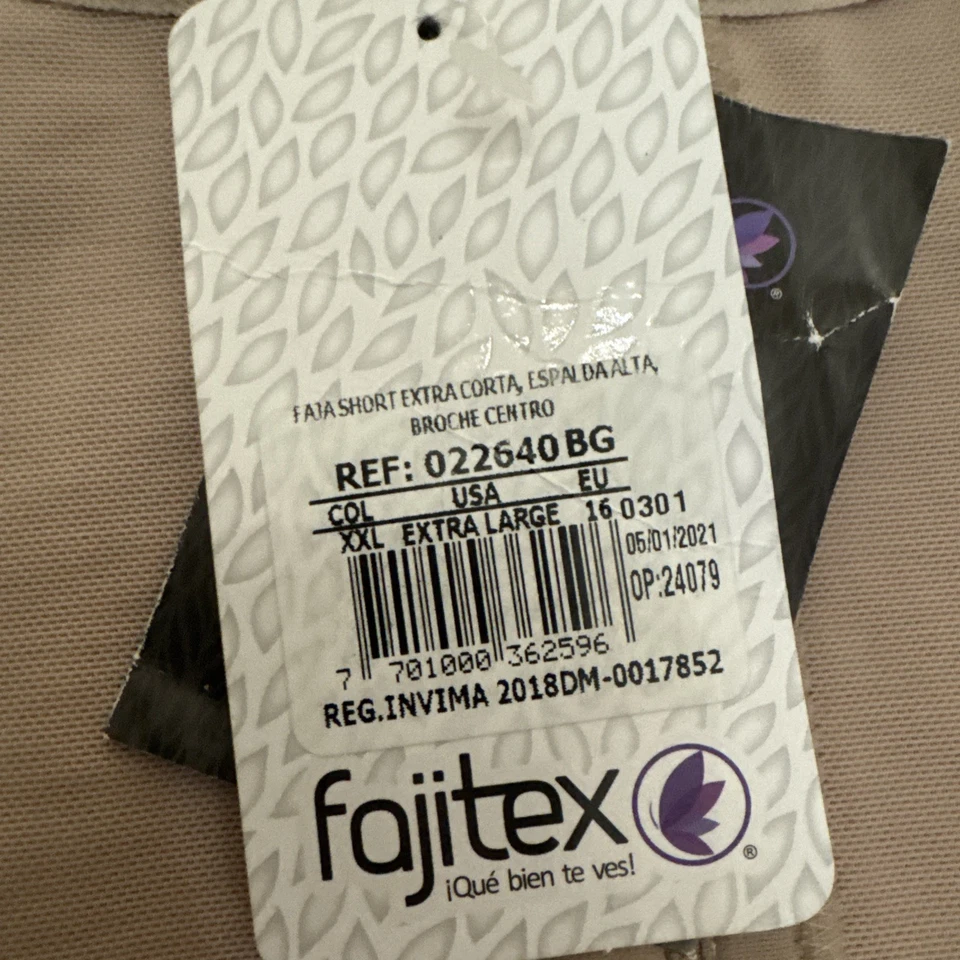 Fajitex Shapewear Faja Short Extra Corta Espalda Alta Broche Centro Talla XL Desnudo Foto 3 de 4