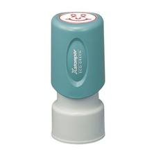 Shachihata 036000 Specialty Stamp, Smiley Face, 5/8" Dia., Red