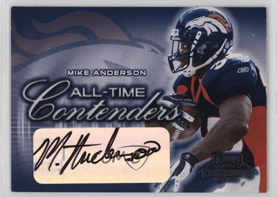 2002 Playoff Contenders All-Time 1/32 Mike Anderson #AT-19 Auto 1dm4