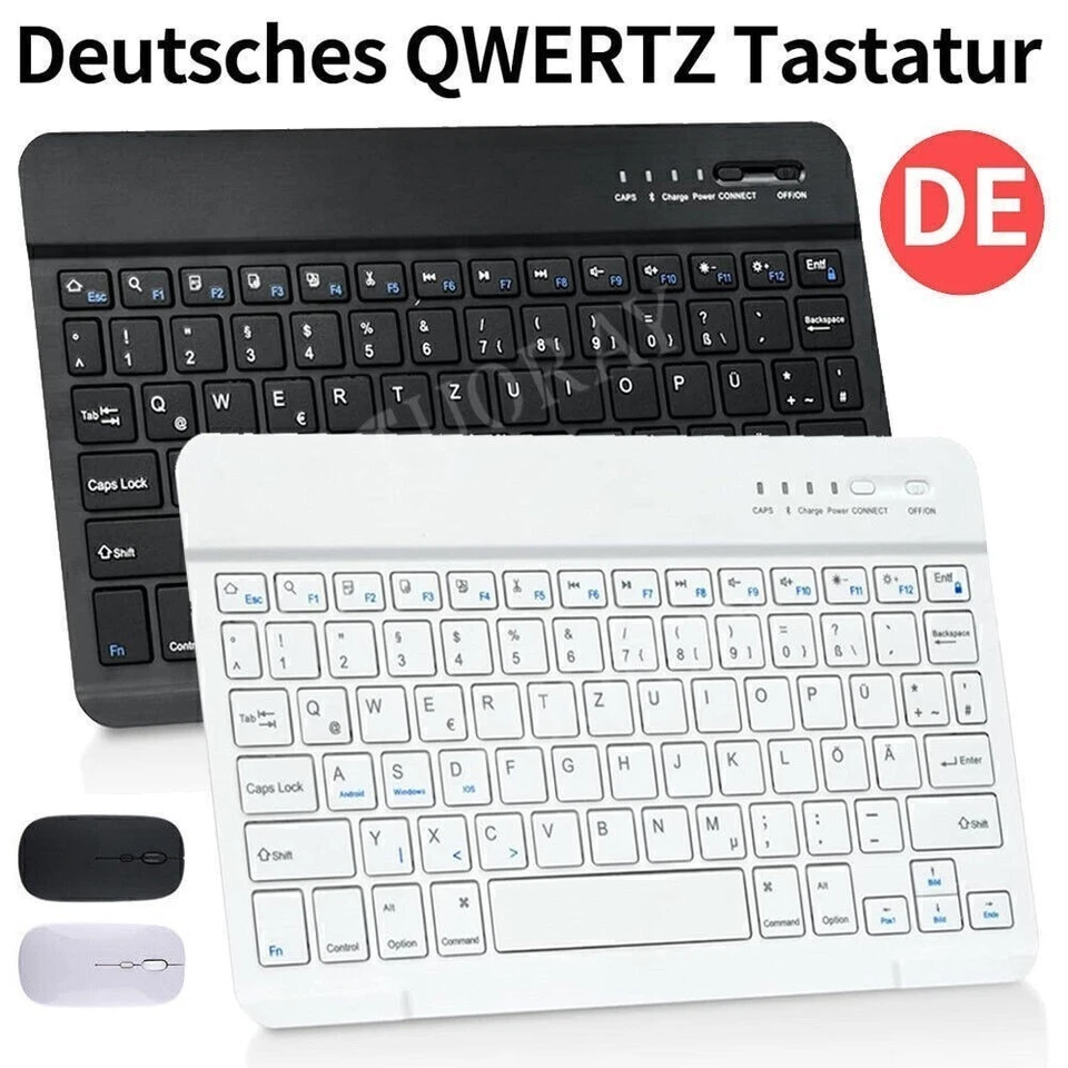 Tastatur Hülle Mit Stifthalter für iPad 11/10/9/8/7th A16 Air 6/5 Pro 11 QWERTZ - Bild 2 von 4