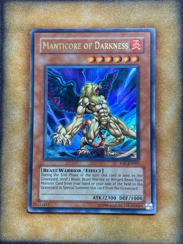 Yugioh Manticore of Darkness IOC-EN067 Ultra Rare Worldwide Edition LP