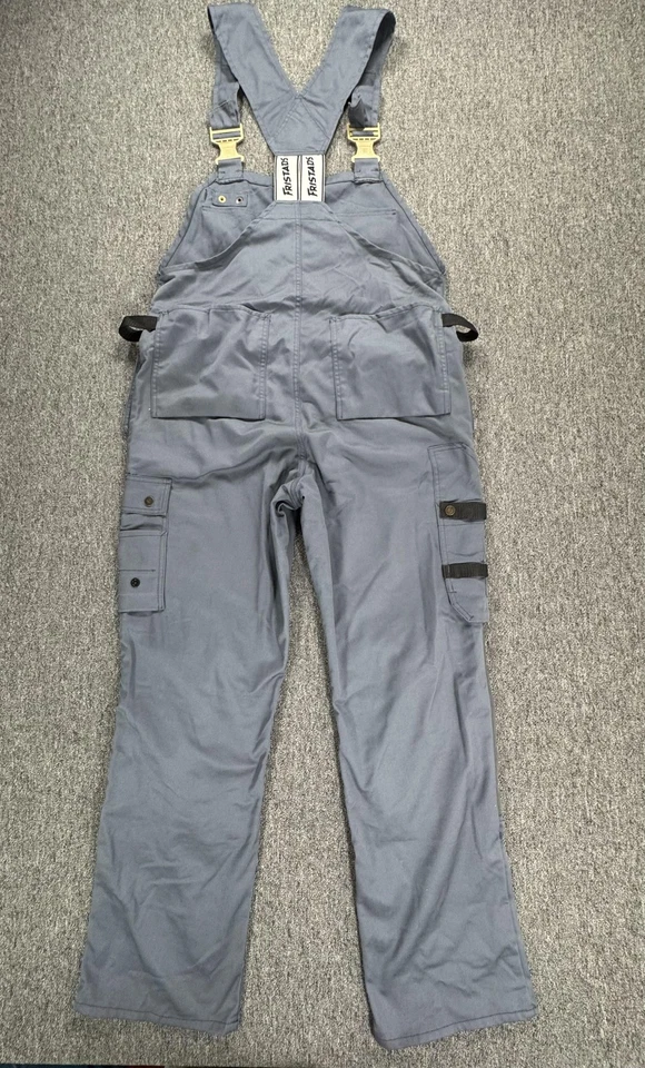 Fristads Bib Overalls Mens C50 Regular Gray Workwear Utility Multi Pocket Cargo - Image 3 of 4