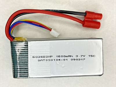 Lipo Akku 3S 11,1V 1600 MAh 15C mit 3,5mm Goldkontakt  für E-Segler und Helis