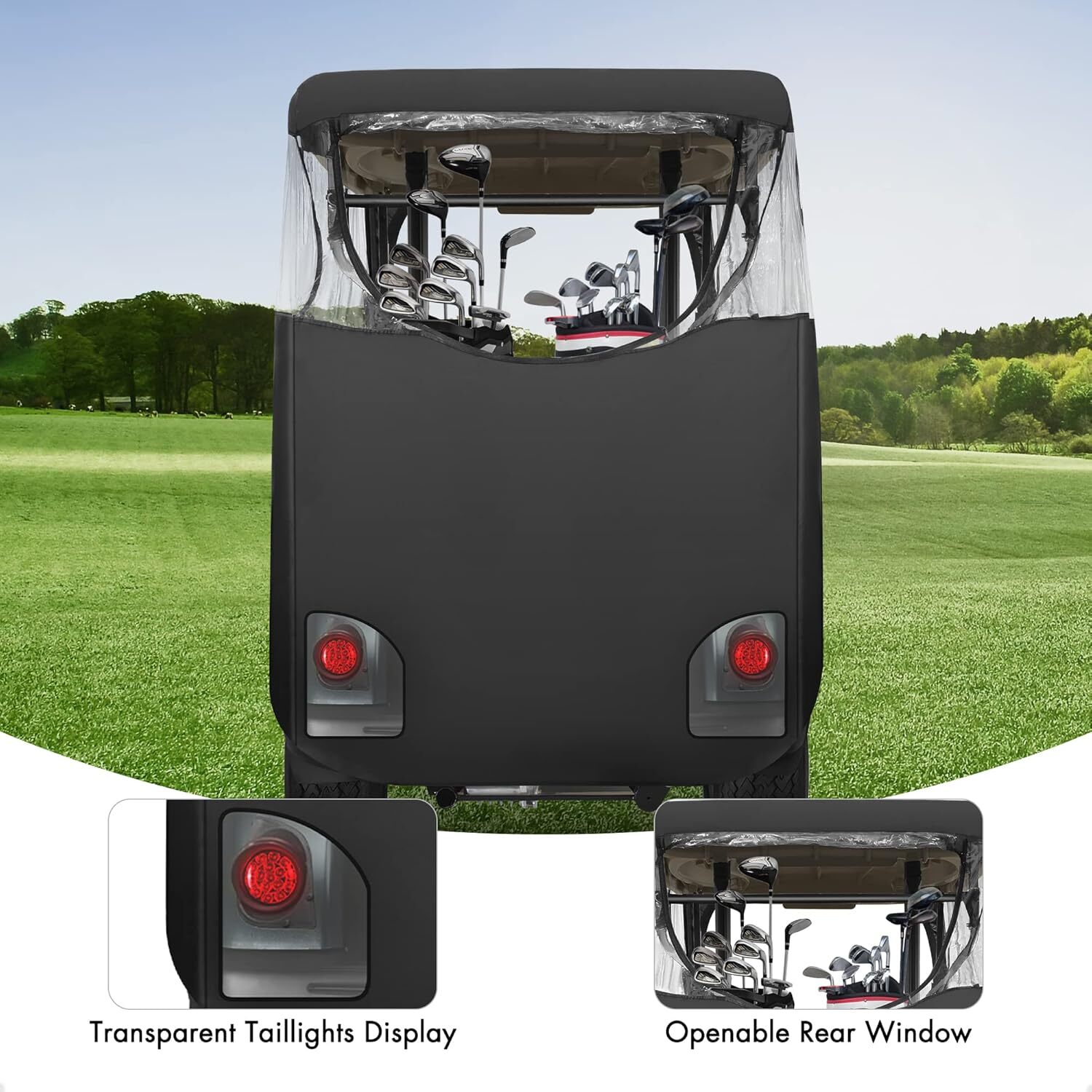 2 Seater Golf Cart Driving Enclosure for Yamaha G14 G16 G22 G29 Drive 2, 420D