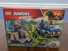 lego 10757 juniors jurassic world raptor rescue dinosaur toy