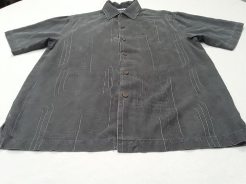 Tommy Bahama Small Seidenhemd schwarz Original Fit Knopfleiste Hawaii Freizeit - Bild 5 von 15