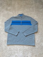 Eddie Bauer wool blend sweater 1/4 zip mock neck pullover mens XL