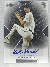 2021 LEAF PERFECT GAME KADE SHATWELL BLACK PAPER AUTO # 34/50