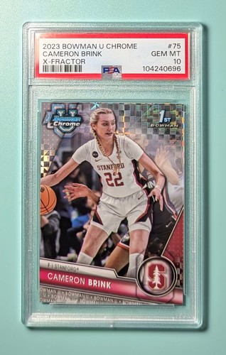 Cameron Brink 2023 Bowman U Chrome 1st Bowman X-Fractor PSA 10 GEM MINT - Sparks