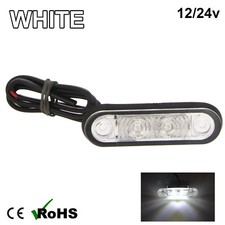 50 x White Hella Style LED Marker Light Flush Fit Kelsa Bar Running Lamp 12v 24v