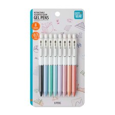 Pen Gear Retractable Gel Pen, Medium Point, 0.7 mm, Assorted Colors, 8 Count