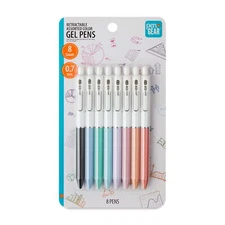 Pen+Gear Retractable Gel Pen, Medium Point, 0.7 mm, Assorted Colors, 8 Count