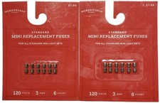 WONDERSHOP MINI REPLACEMENT 3 AMP FUSES 2 PACK 12FUSES TOTAL MINI LIGHT SETS