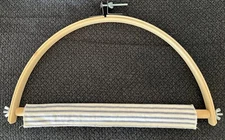 17.5” Half Circle Quilting Frame Embroidery Hoop Wood Cross Stitch Crewel Large