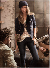 Ralph Lauren Denim & Supply Military Band Jacket Navy Black Gold Braid Peplum S