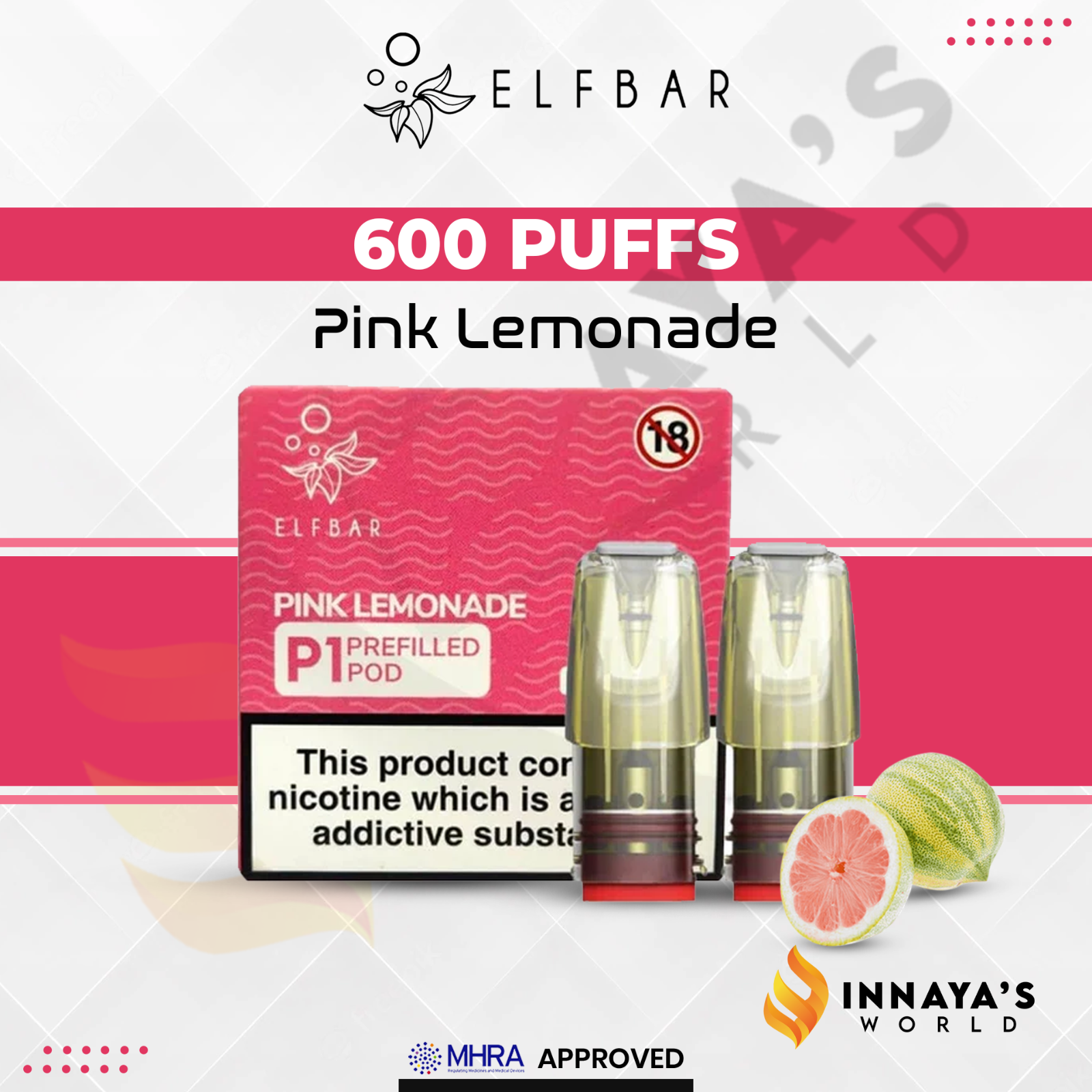 ELF BAR MATE 500 P1 PODS PREFILLED DISPOSABLE COMPATIBLE ELFBAR MATE 500 KIT UK eBay