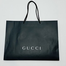 Gucci Authentic Black Shopping Paper Bag Gift Tote Medium 19"x14"x7"