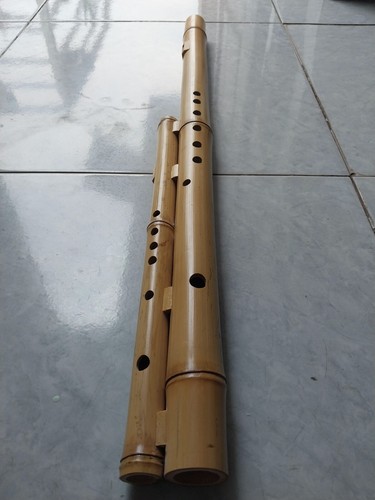 Double Cat Flute (Sao Meo) H'Mong Vietnamese Handmade Bamboo Musical Instrument - Picture 21 of 24