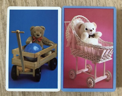 Doppelpack Vintage USPCC kunststoffbeschichtete Teddybär Spielkarten 6069
