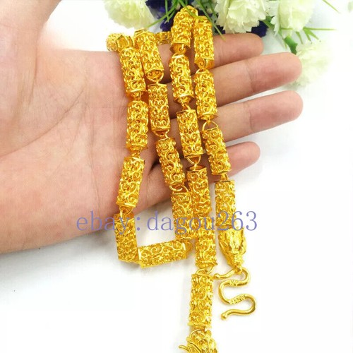 Collier thaïlandais en or pour femme, bijoux faits main, chaîne en
