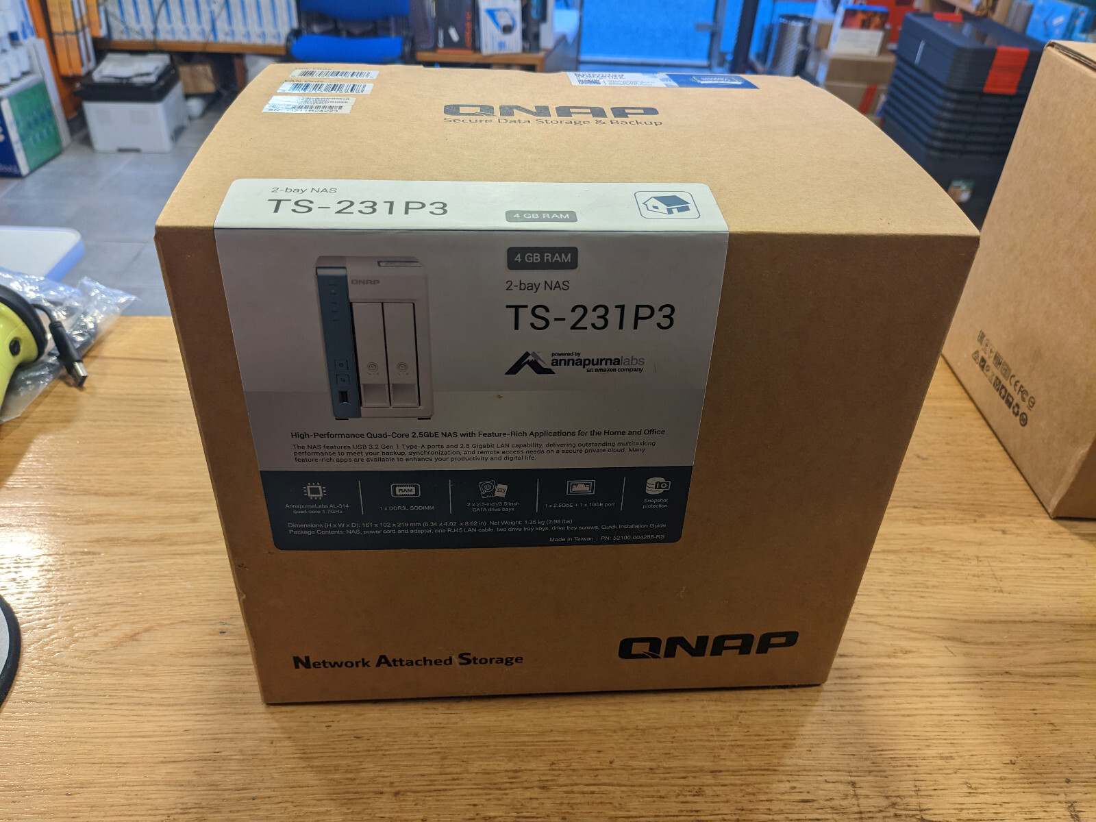Boîtier de stockage réseau QNAP TS-231P3-4G haute performance avec 4Go de RAM DDR3L