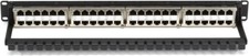 Black Box Network HD CAT5e Feed-Through Patch Panel 1U Model JPM806A-HD