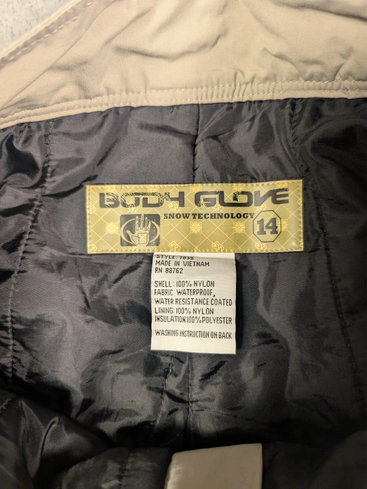 Боди перчатки снег брюки молодежи 14 бежевый водонепроницаемый девочек изолированный - Изображение 4 из 4