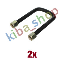 2x FRONT LEAF SPRING SHACKLE M18X2X2MM 92MMX180MM NUT FITS MAN TGM I