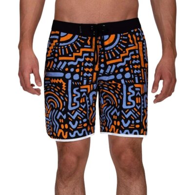 Hurley Men's Phantom Kialua 18'' Boardshorts - Black/Orange