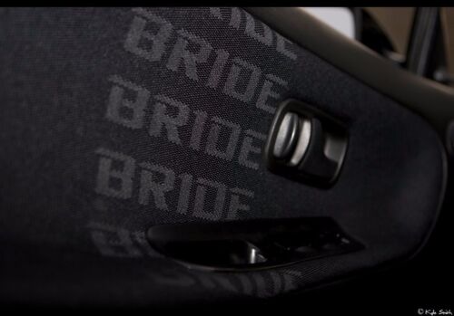JDM Black Bride Fabric Seat Cloth Racing Seats Cover Interior Cloth 2M×1.6M - Picture 2 of 2