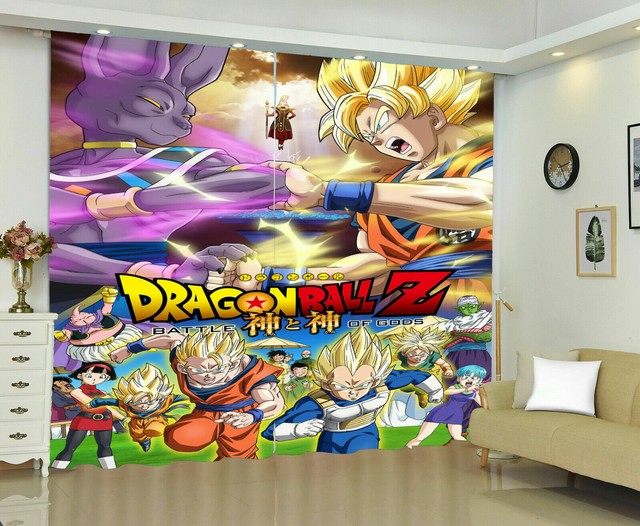 Dragon Ball Z Blackout Curtain Panels Thick Solid Thermal Window Drapes