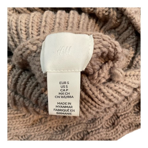 Maglione donna H&M marrone taglia small grosso cropped girocollo crop - Foto 6 di 11