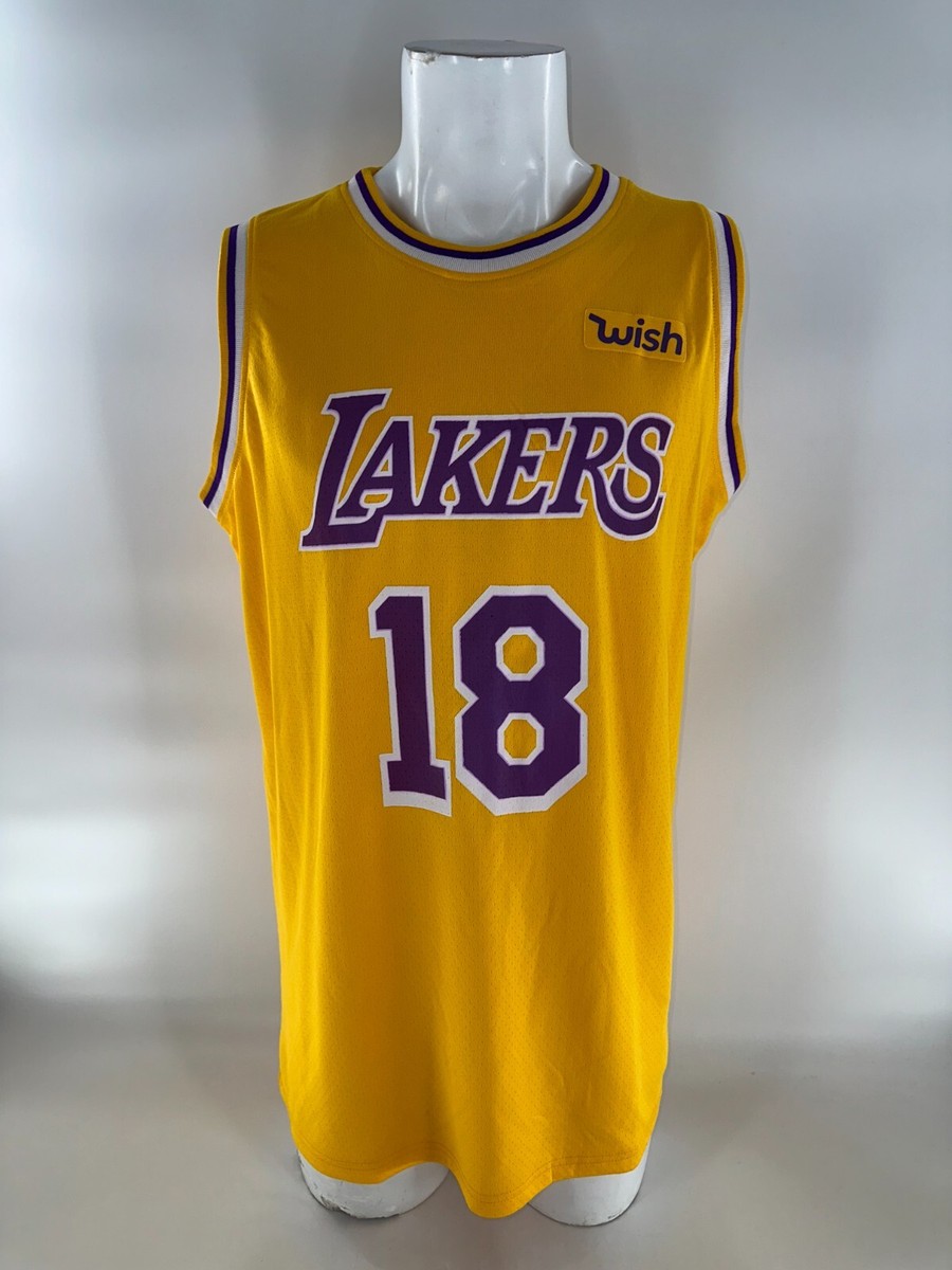 Los Angeles Lakers Wish 18/19 Jersey Men XL Yellow 100% Polyester