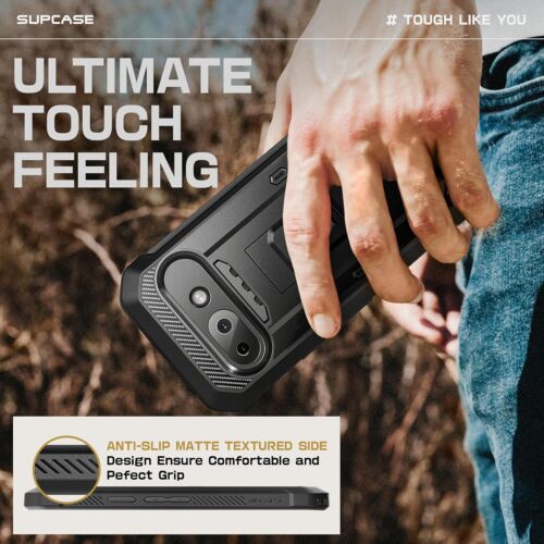 For Google Pixel 9A (2025), SUPCASE Full-Body Case Rugged Kickstand Cover BLACK - Picture 6 of 8