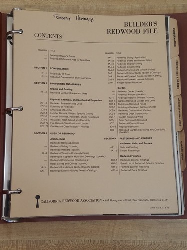 Redwood File California Redwood Association Builder's Redwood File 1976? - Foto 5 di 24