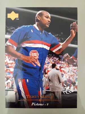 1995-96 Upper Deck Terry Mills #71 Detroit Pistons NBA Basketball Lesen!