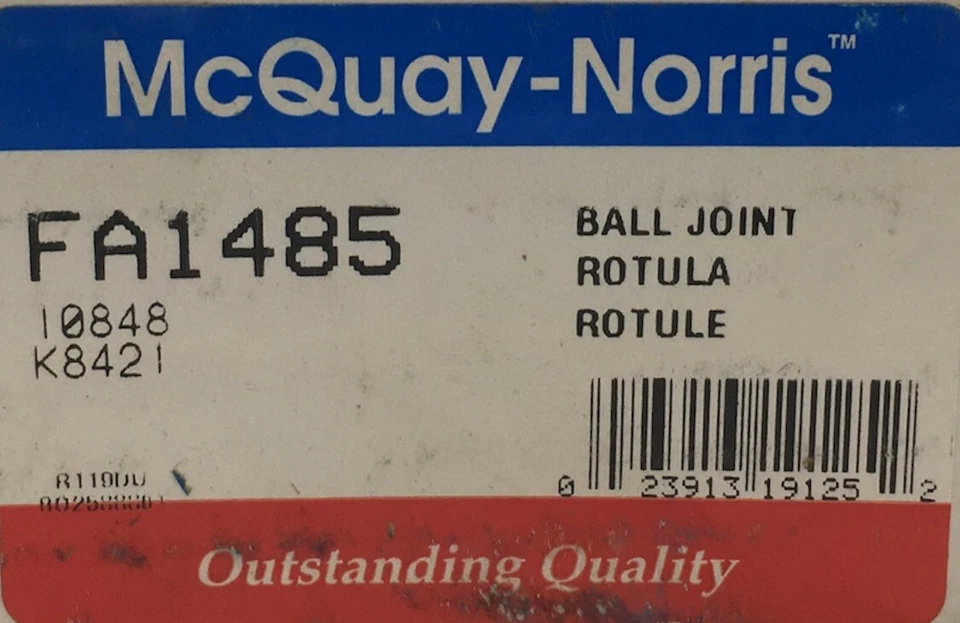 McQuay-Norris Suspension Control Arm And Ball Joint Assembly FA1485 NOS - Image 3 of 3