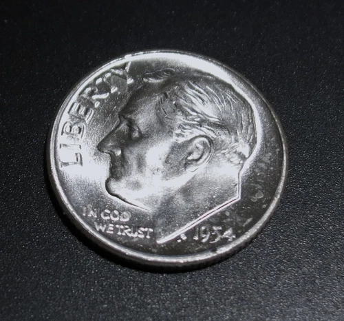 1954 P Roosevelt Dime Brilliant Uncirculated  from a roll   E412